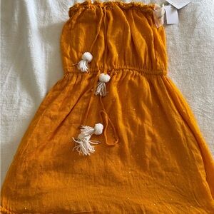 Strapless Dress with Tassels sundress nwt M/L